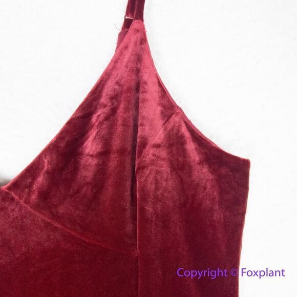 New! Lulus Red Velvet VNeck Sleeveless‎ Maxi Dress,  XL - Picture 6 of 15